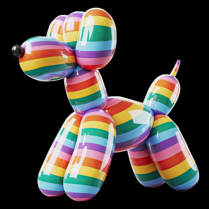 Ballon chien fierté arc-en-ciel drapeau