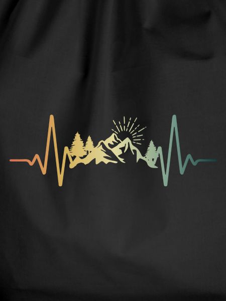 Heartbeat Mountains ECG Pulse