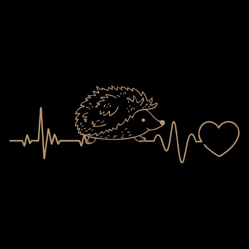 Igel Herzschlag Stachelig Herbst Wald Geschenkidee
