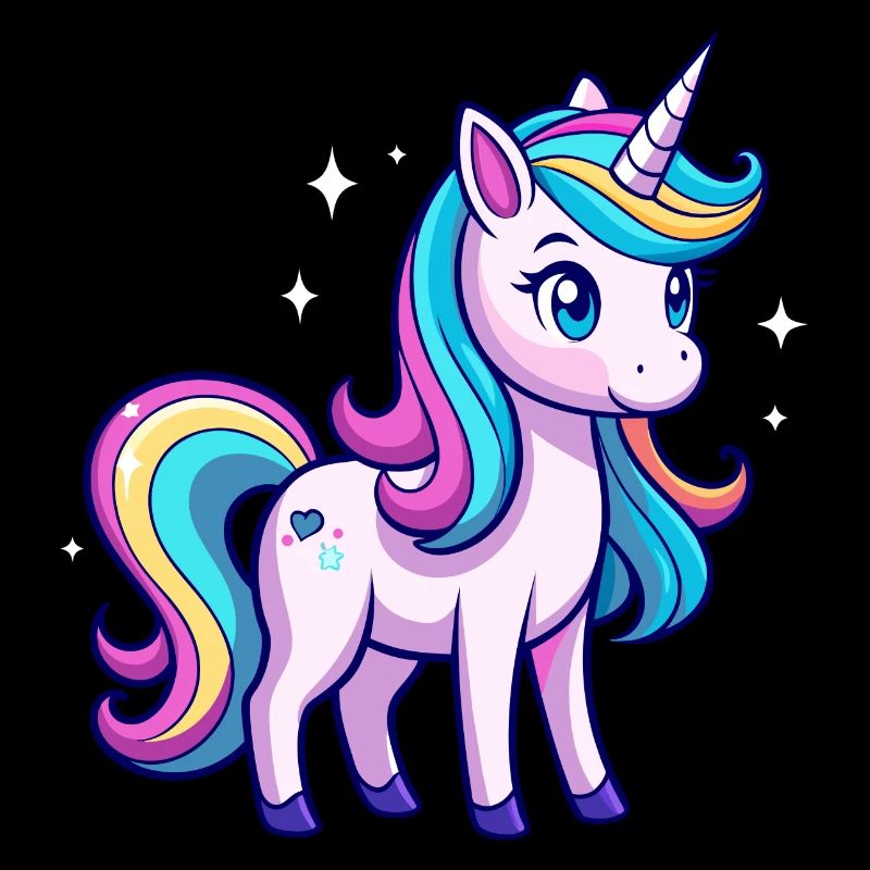 Süßes Regenbogen-Einhorn