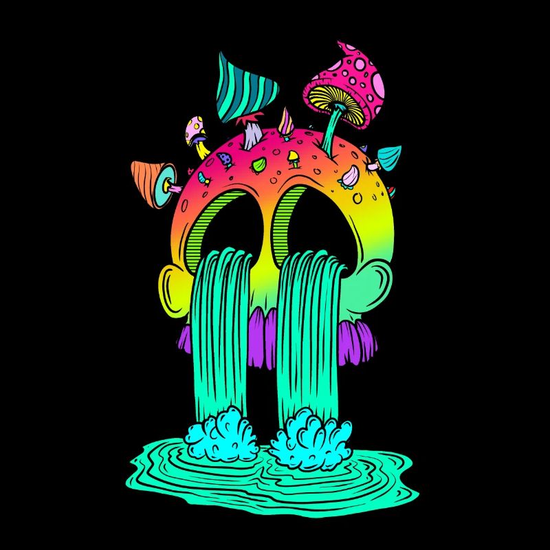 Skull & Mushrooms
