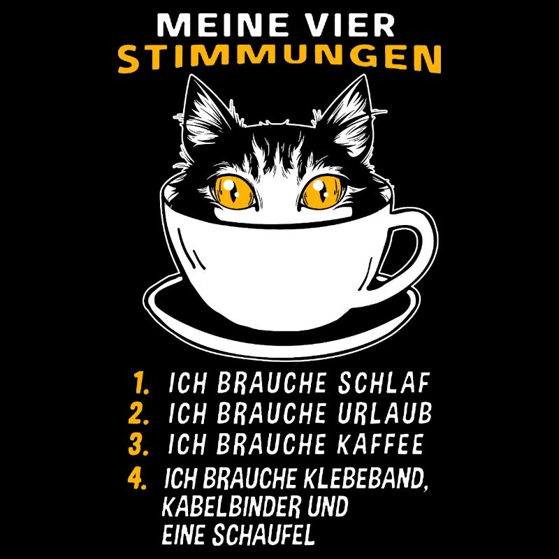 Lustige Katze Stimmung Kaffee Büro Geschenk Fun