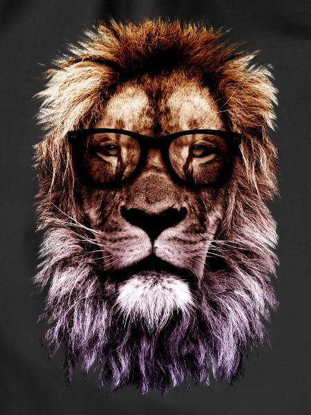 Hipster lion