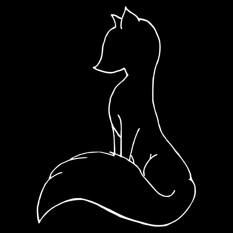 Fuchs Füchsin Silhouette Waldgeist