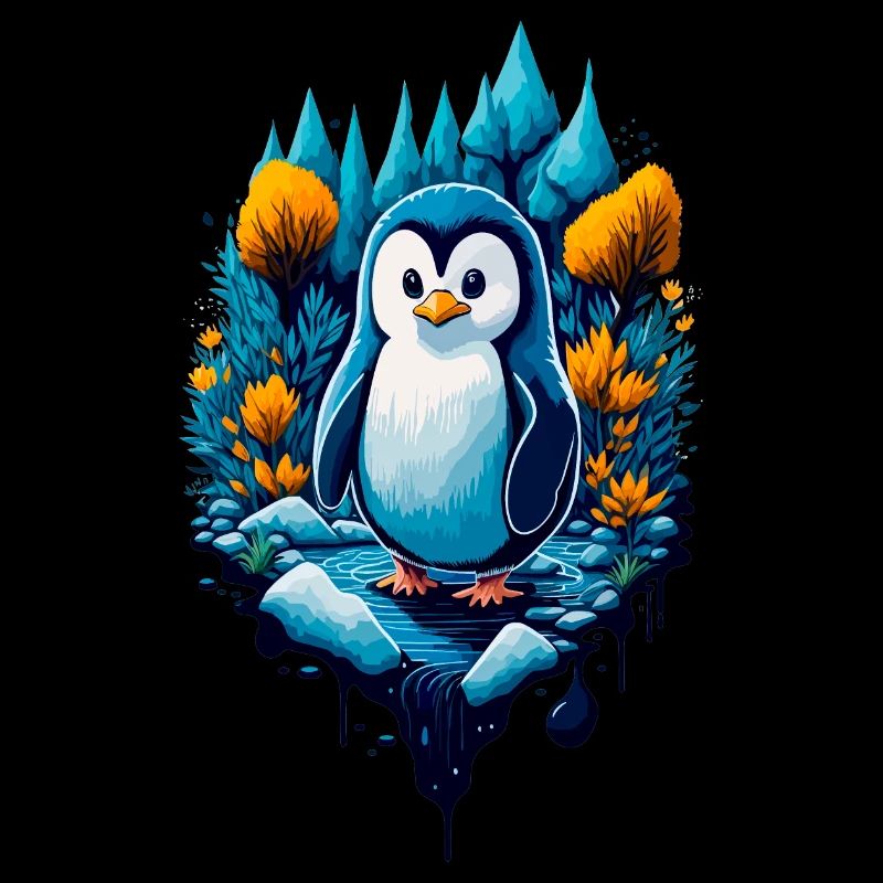 Cute cool penguin