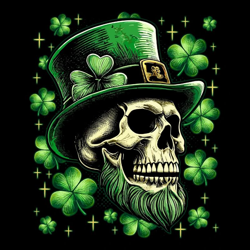 St. Patrick's Day Irish Skull