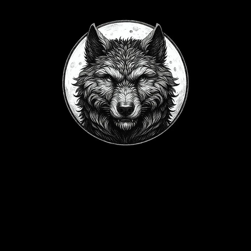 Wolf Face Portrait