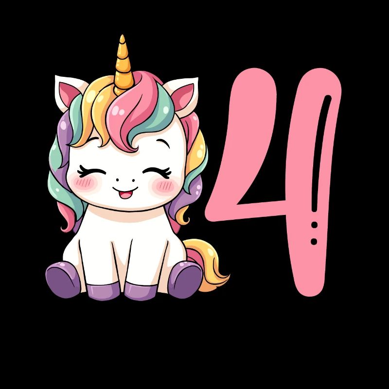 Ich bin schon Vier Einhorn 4. Geburtstag