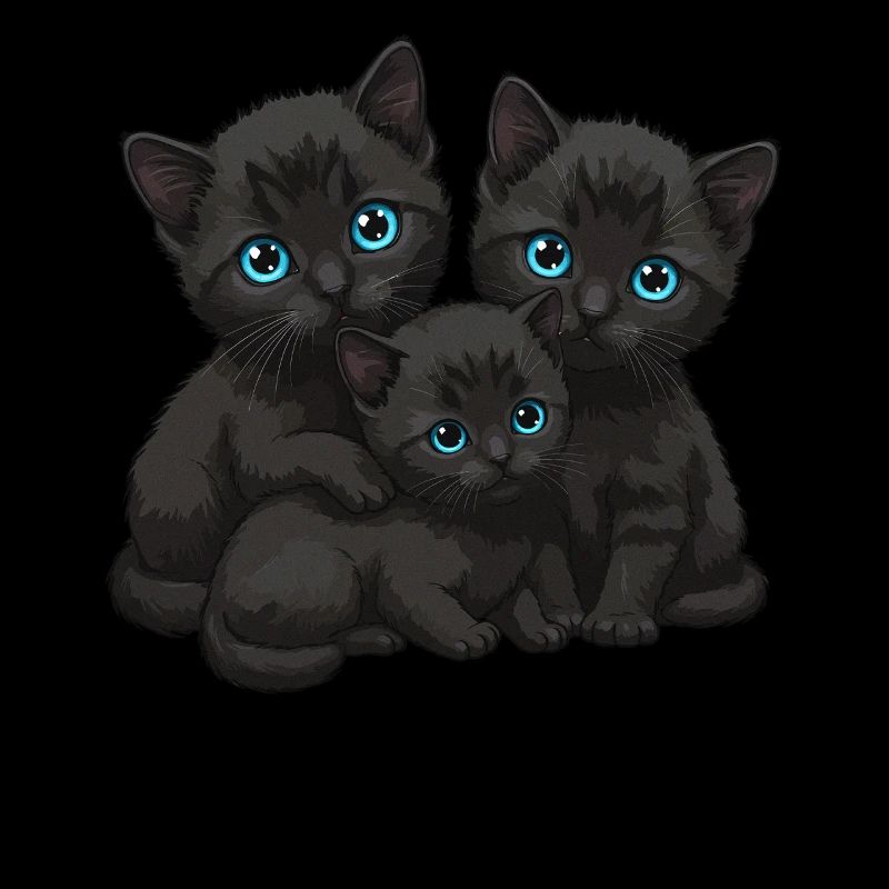 Blaue Augen Drei Katzen