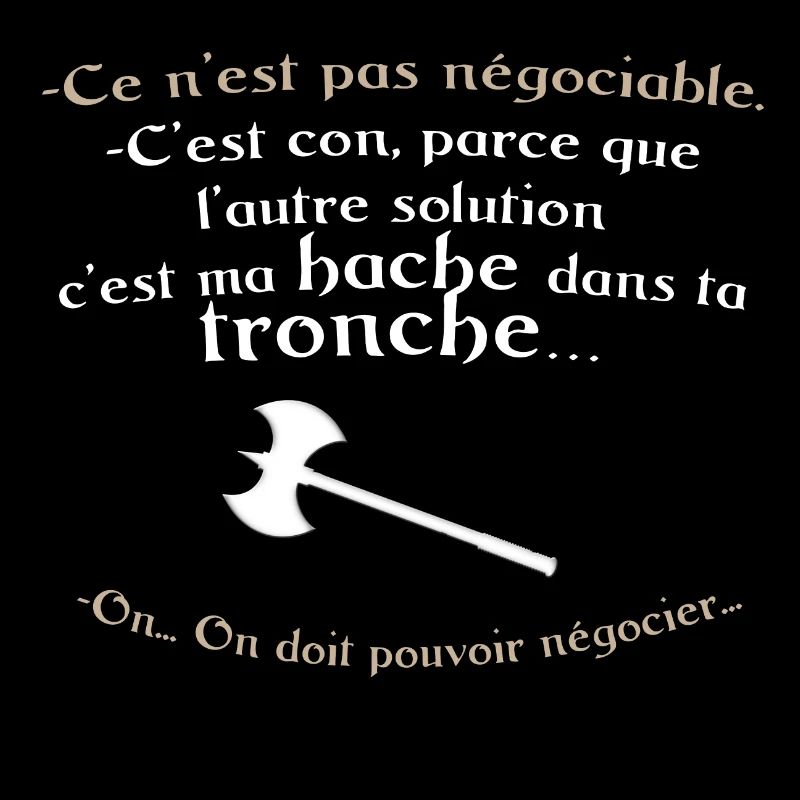barbare - hache dans la tronche