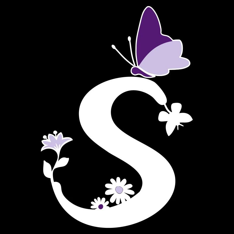 Schmetterling Dekoration Buchstabe Initiale S