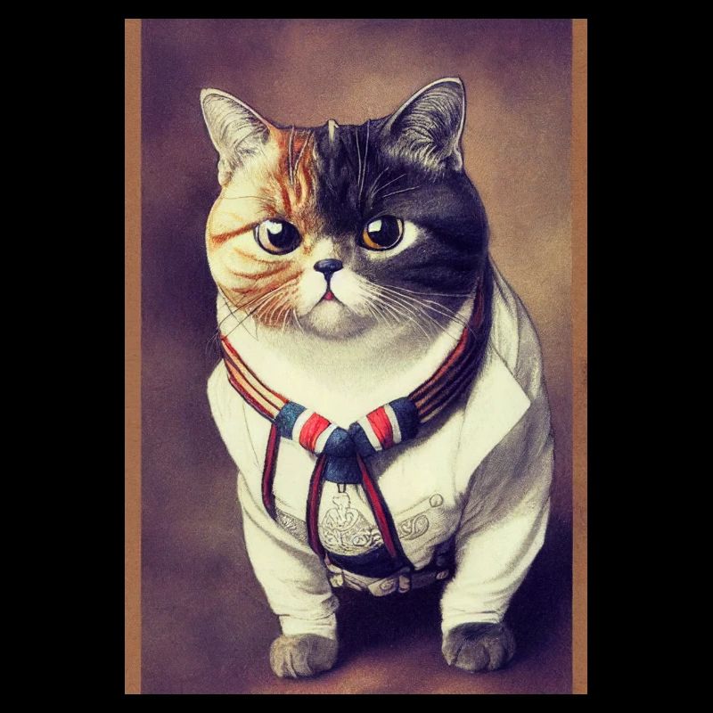 Katze Kurzhaar Britisch Retro