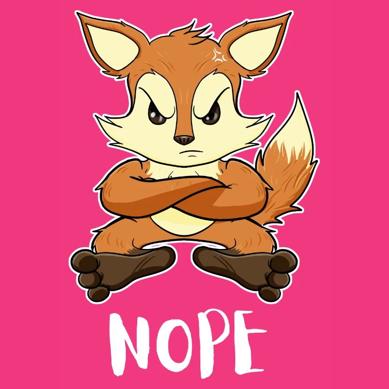 Nope Funny Lazy Fox
