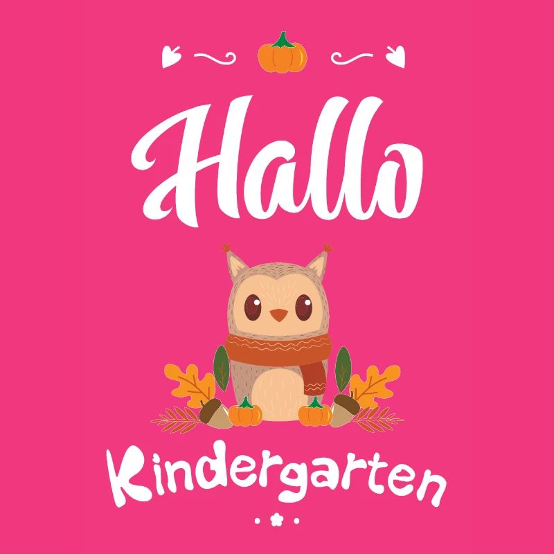 süßes Eulen Design mit Herbstmotiven
