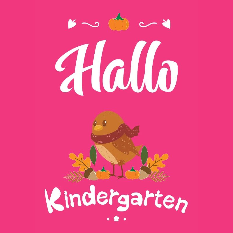 süßes Vogel Design mit Herbstmotiven
