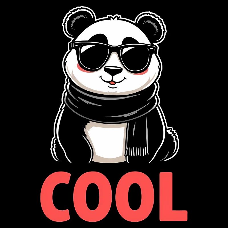 cool panda Weihnachten