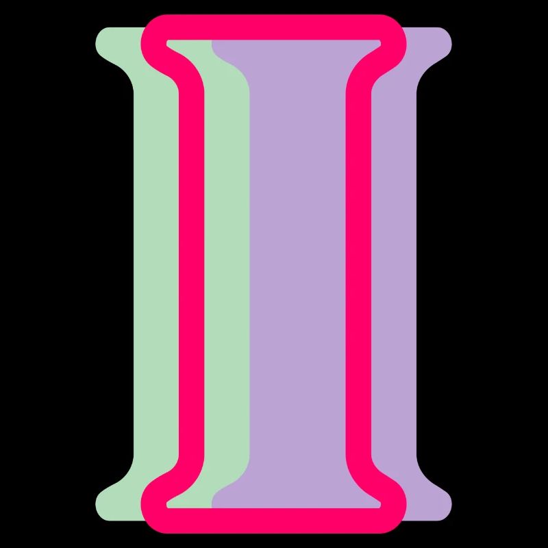 Multicoloured letter i