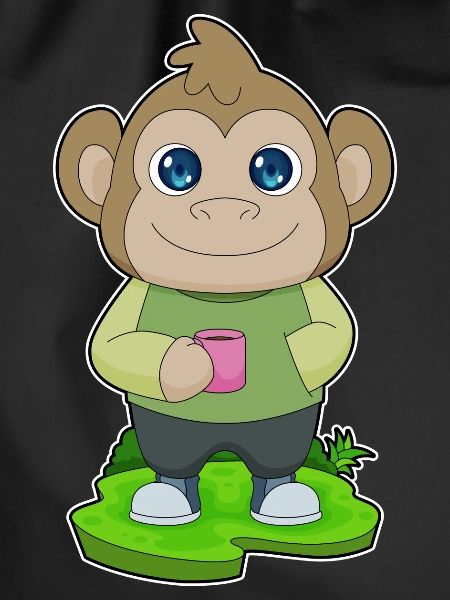 Affe Tasse Kaffee