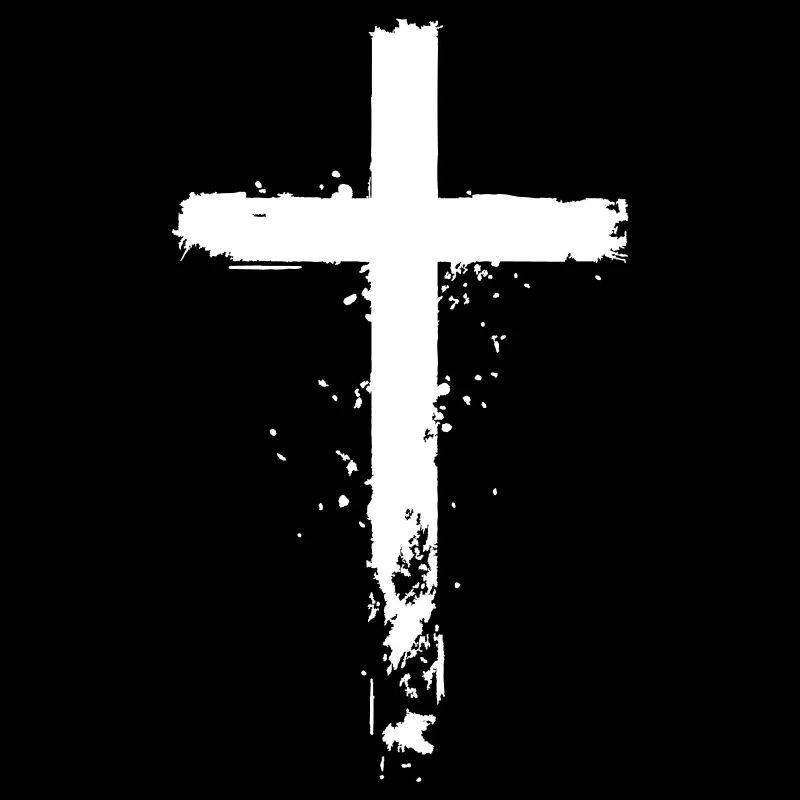 Croix blanche dans le style grunge