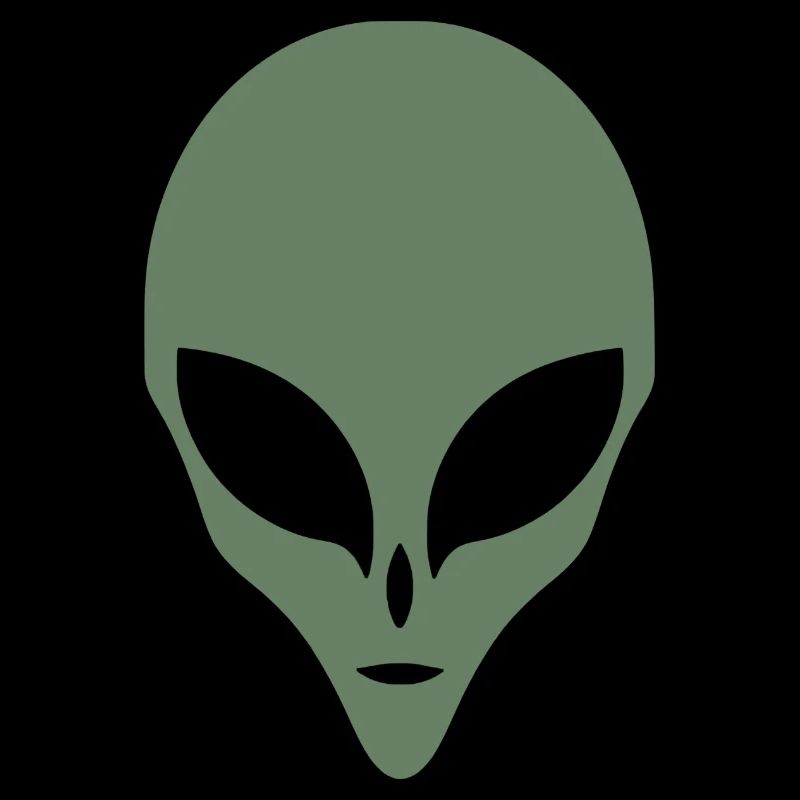 Alien Silhouette Head Face