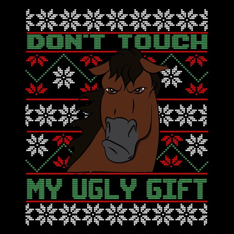 Dont Touch Ugly Brauner Pferd Rider Winter