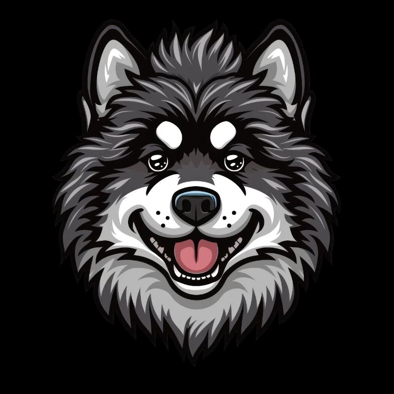 Wolfsspitz Keeshond | Cartoon Artwork