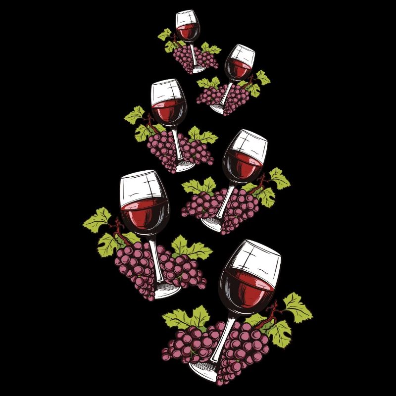 Wine Glass Grapes Wine
