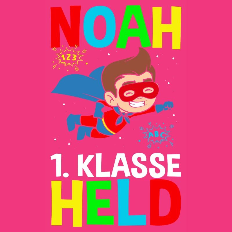 Schulkind Noah 1. Klasse Held