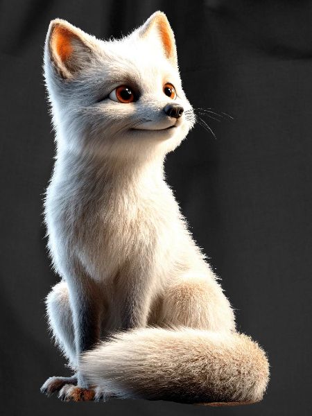Polarfuchs Schneefuchs Eisfuchs Süßer Weißer Fuchs