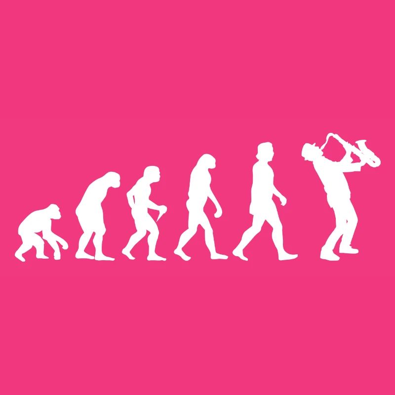 Evolution Saxophon Musiker Saxofon Geschenkidee