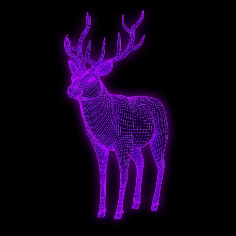 Jäger 3d Effekt Hirsch ultraviolett