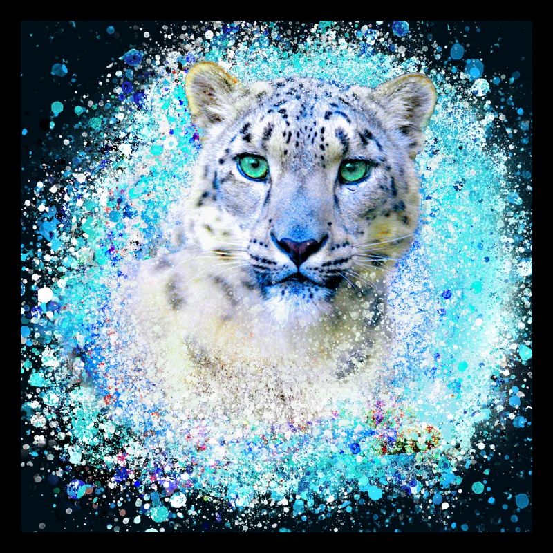 snow leopard,cat,leopard, jaguar,white,graffiti