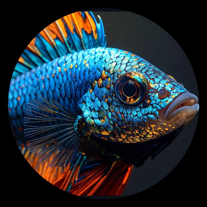 Fisch,bunt,pailletten,glitzer,blau