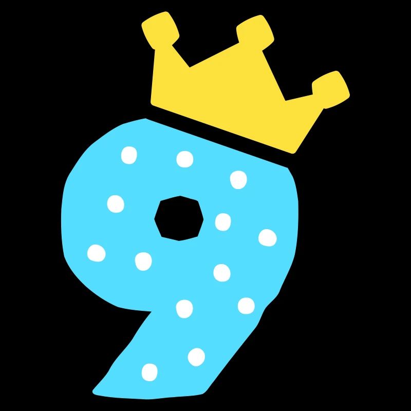 9 couronne 9e anniversaire 9 ans