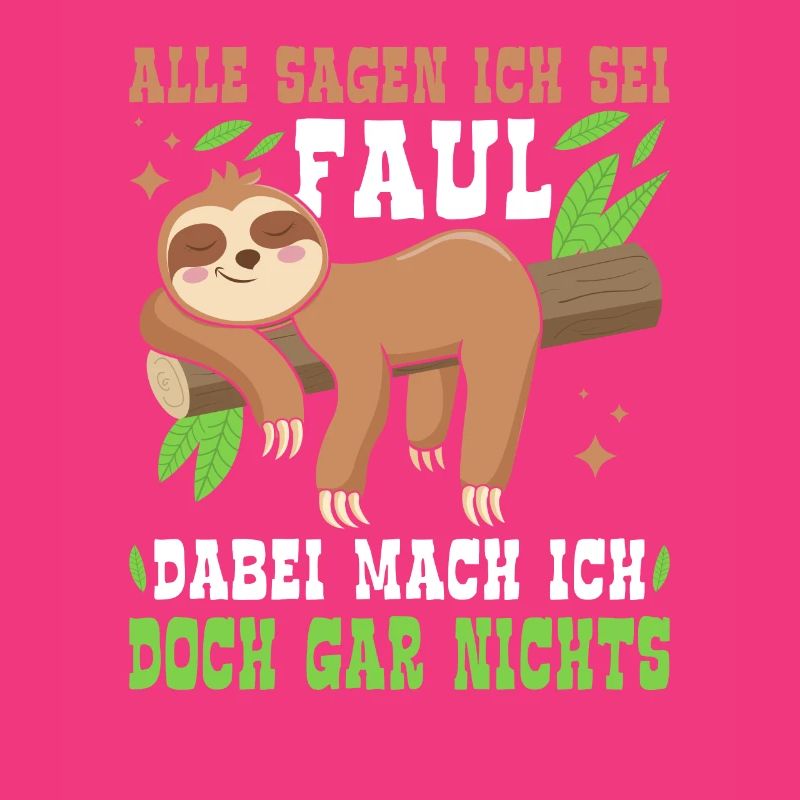 Faultier Sloth Langschläfer Nachthemd Pyjama