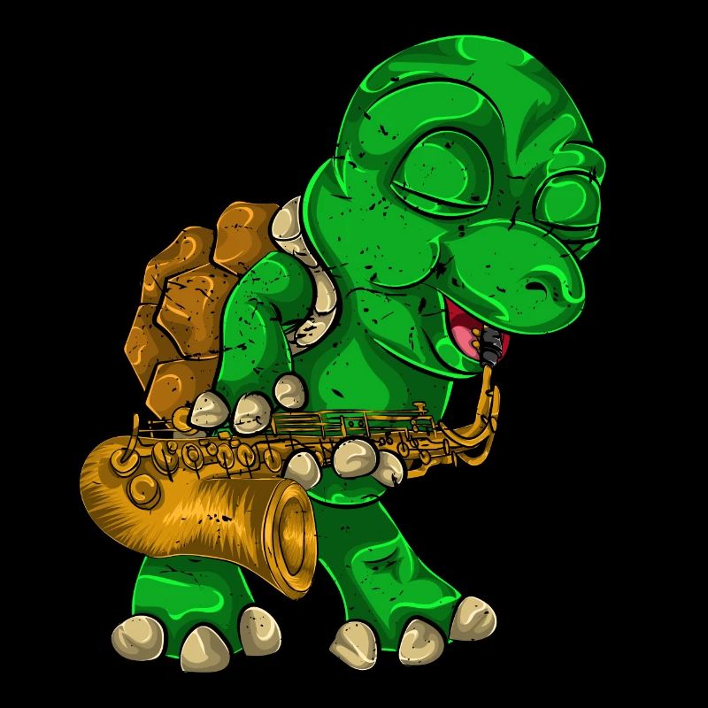 Schildkröte Musik Saxophon