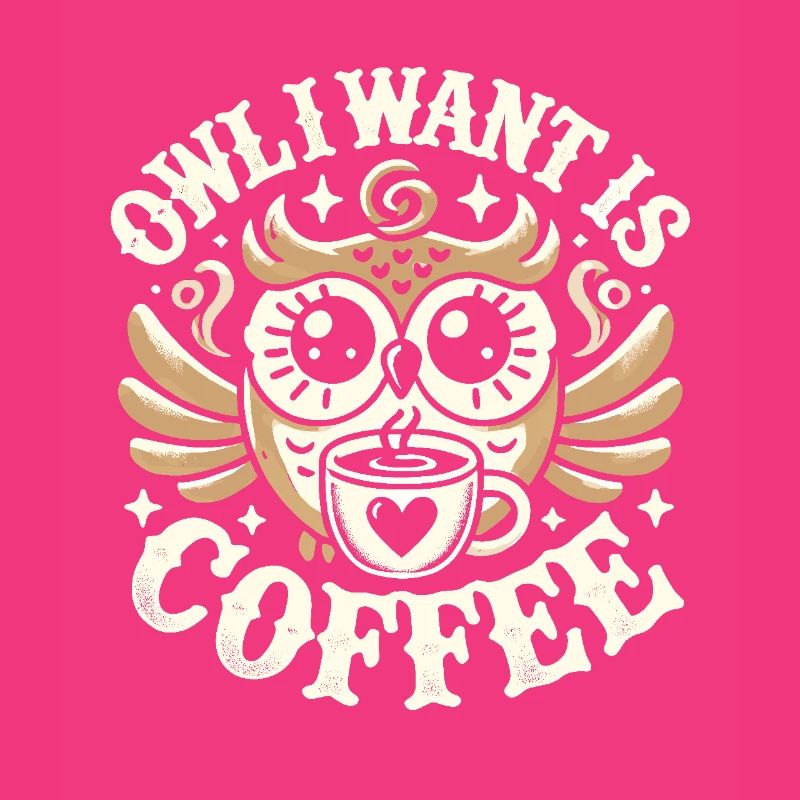 Eule Ich will Kaffee