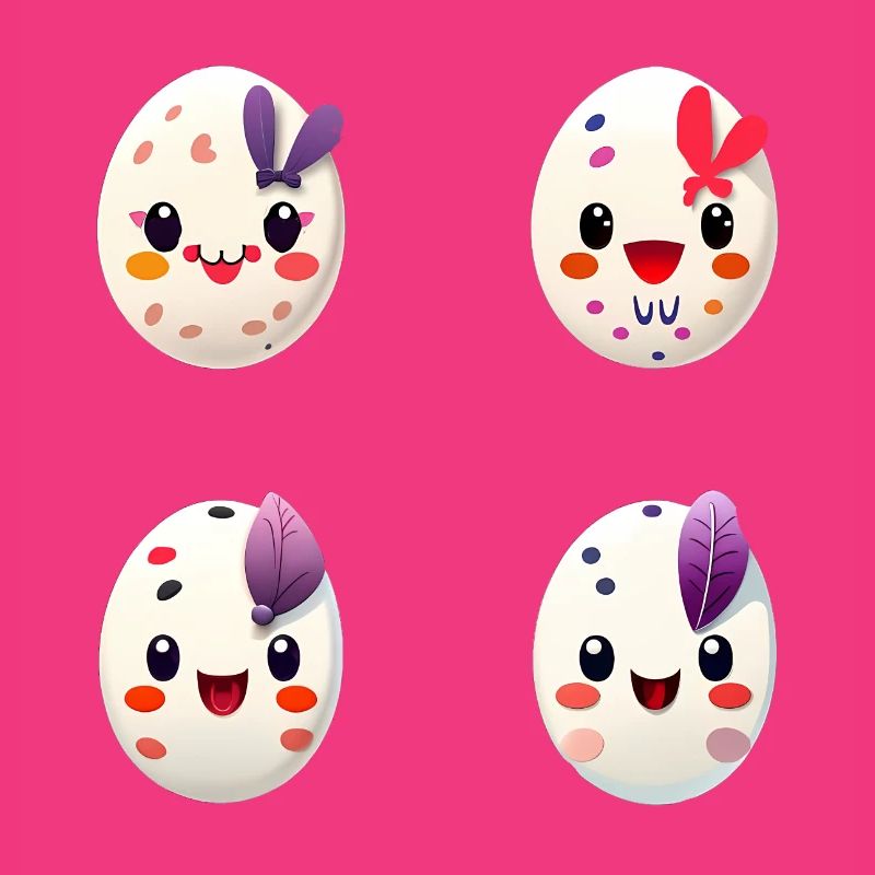 Four Colorful Eggs Easter Egg Easter