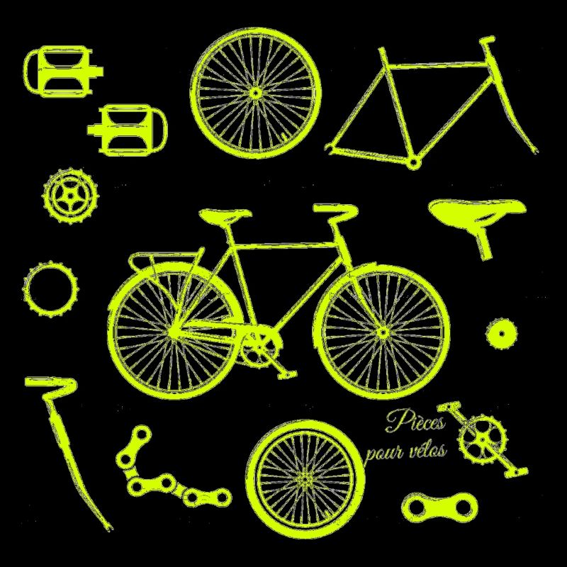 Bicycle Parts Illustration
