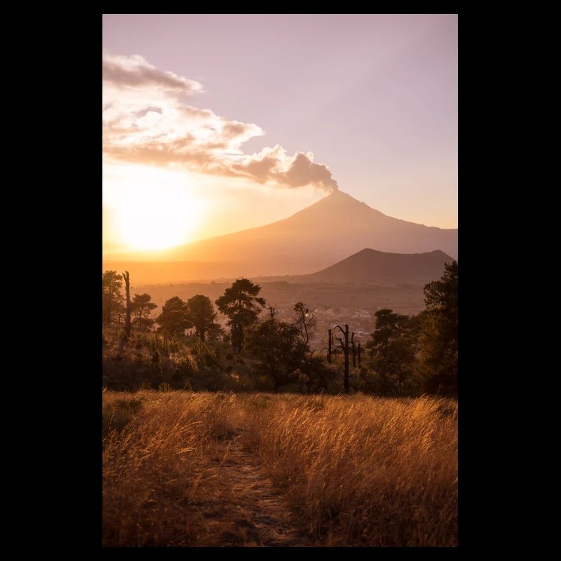 Sunset Volcano Mexico