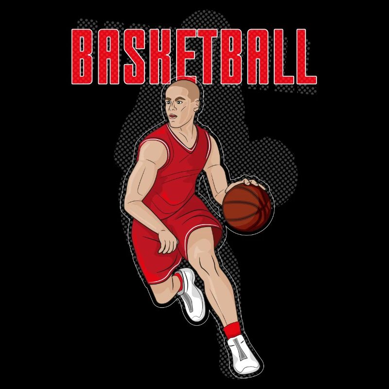 Basketballspieler in Rot