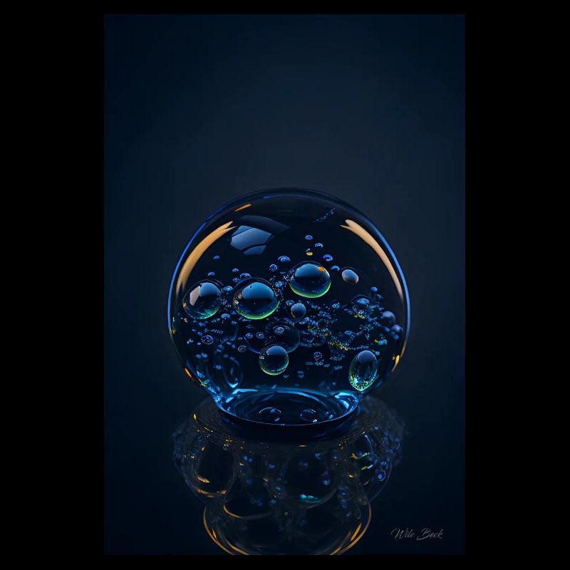 Blasen in einer Blase blau 1