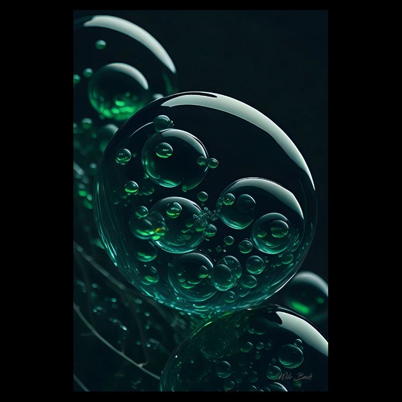 Bulles dans une bulle verte 2