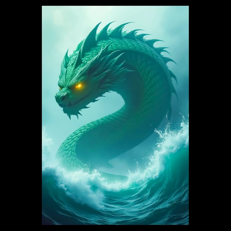 Énorme serpent encerclant le monstre de Midgard