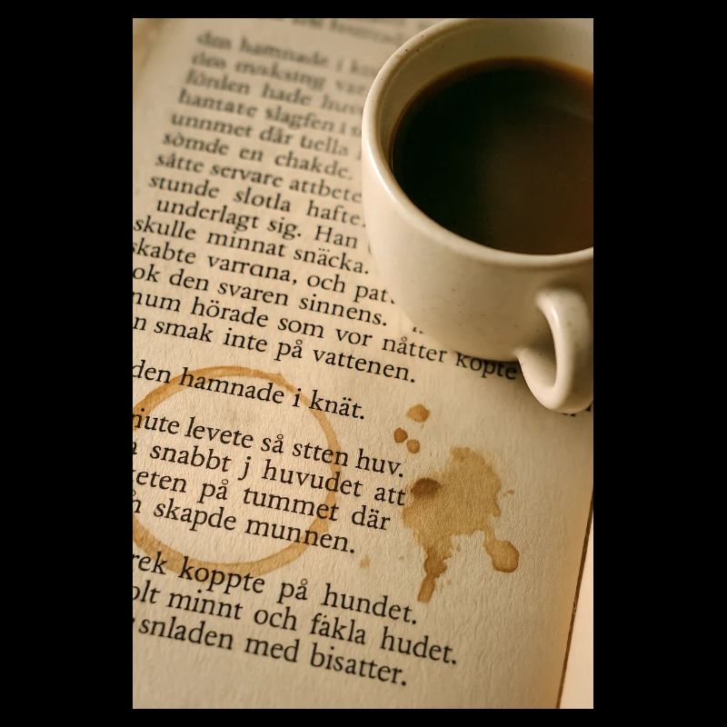 Book and coffee