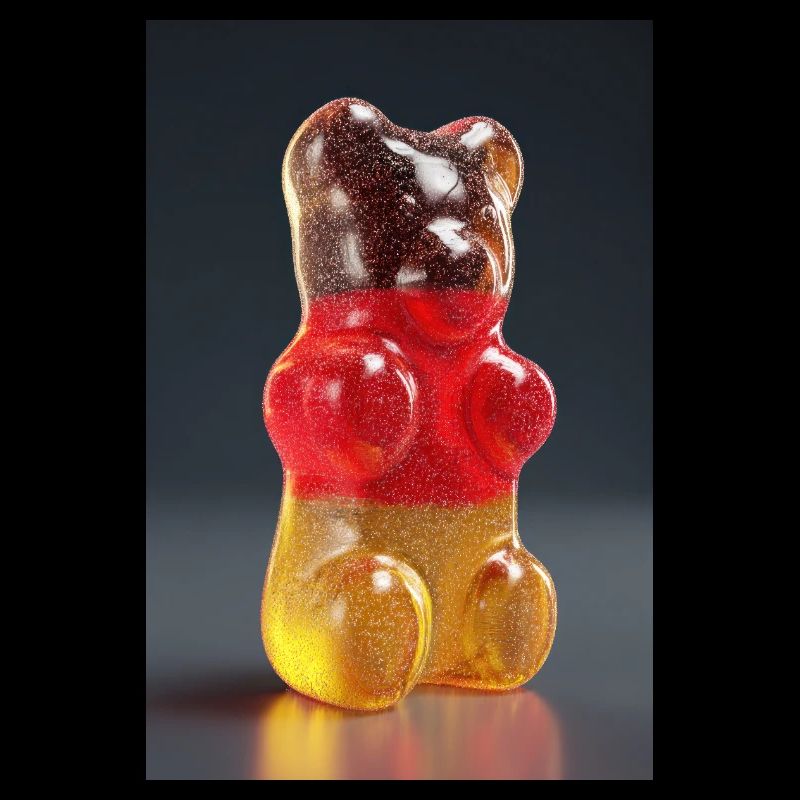 Transparentes deutsches Gummibärchen