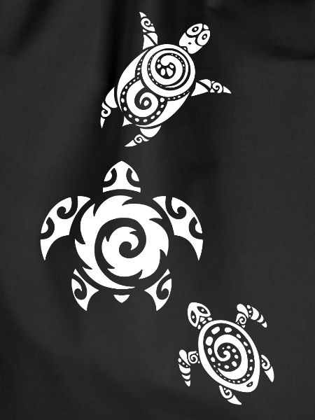 Three white sea turtles
