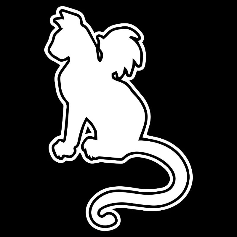 Fledermaus Katze Silhouette Halloween