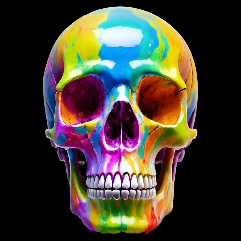 Crâne coloré