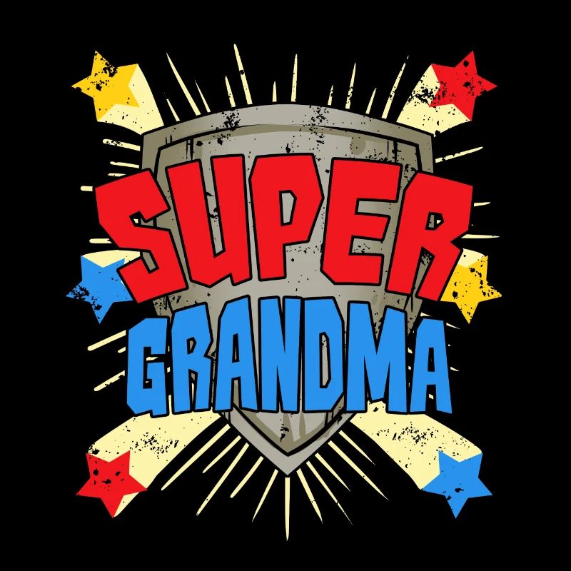Heldin Großmutter Omi Super Grandma Oma Held